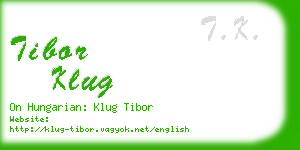 tibor klug business card